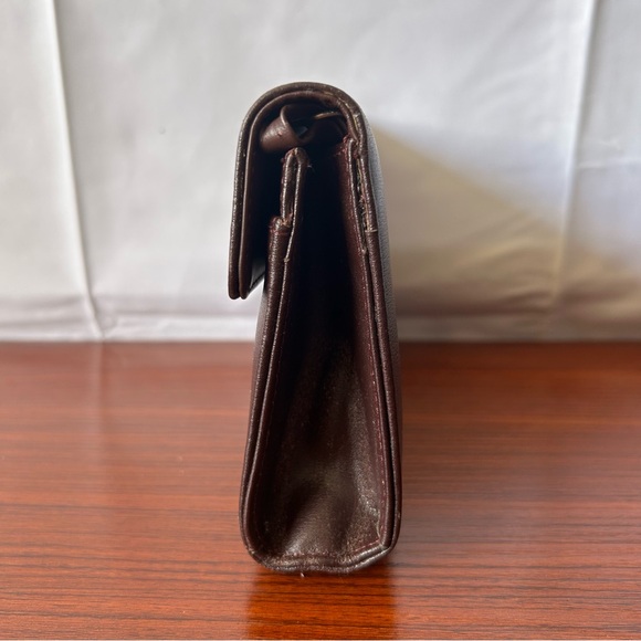 Authentic MANDARINA DUCK Wallet With Key Holder Clutch Purse Burgundy Leather - Picture 4 of 13